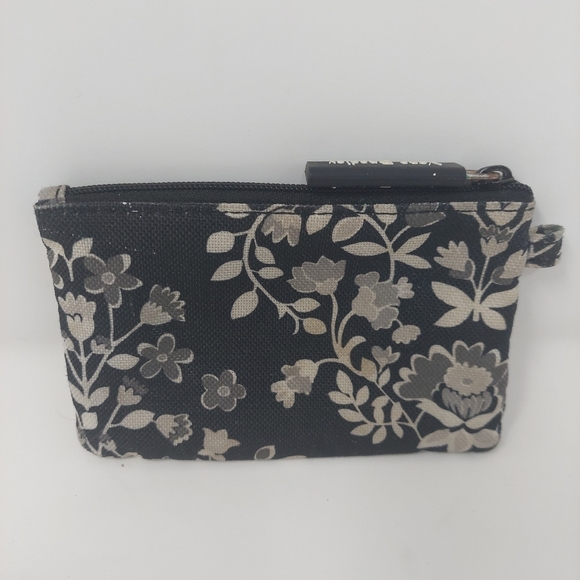 Vera Bradley Chandelier Noir Lighten Up Zip ID Card Case Wallet Black White - Picture 5 of 7